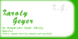 karoly geyer business card