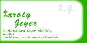 karoly geyer business card